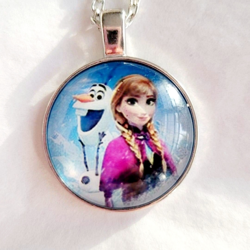 Princess Anna & Olaf  From Frozen Necklace